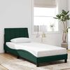 vidaXL Bedframe zonder matras "Hanko" 80x200 cm fluweel donkergroen