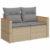 vidaXL 8-delige Loungeset met kussens poly rattan beige