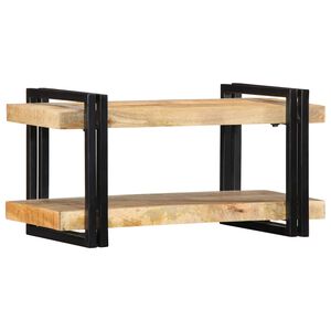 vidaXL Wandschap 70x33x35 cm massief ruw mangohout