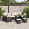 vidaXL Tuinbankenset met kussen 13 pcs Beige en Cr&egrave;me poly rattan
