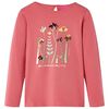 vidaXL Kindershirt met lange mouwen 128 oudroze