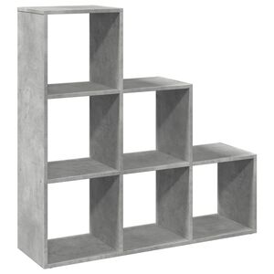 vidaXL Kamerscherm / boekenkast 3-laags 99x29x99 cm hout betongrijs