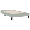 vidaXL Boxspring met matras fluweel lichtgrijs 80x210 cm