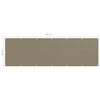vidaXL Balkonscherm 90x300 cm HDPE taupe
