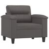 vidaXL Fauteuil 60 cm kunstleer grijs
