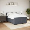 vidaXL Boxspring met matras fluweel donkergrijs 140x190 cm
