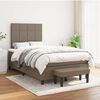 vidaXL Boxspring met matras stof taupe 120x190 cm