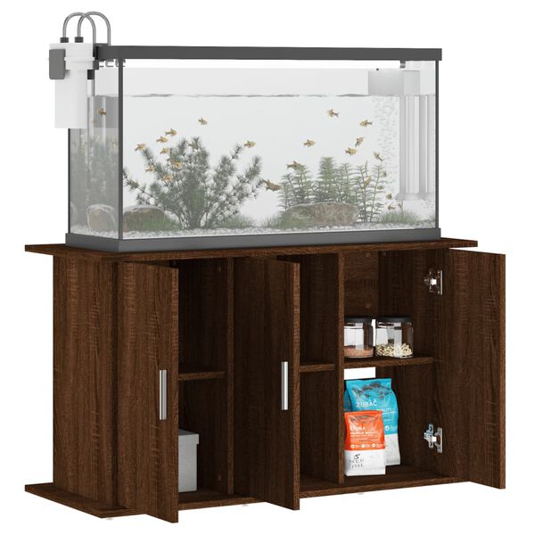 vidaXL Aquariumstandaard 101x41x58 cm bewerkt hout bruin eikenkleur