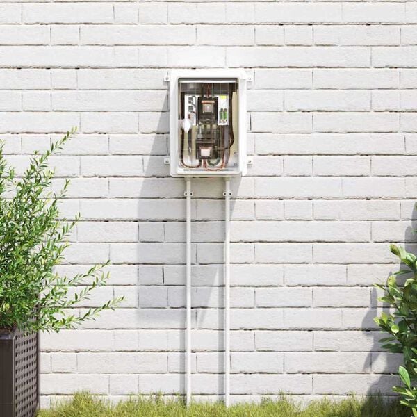 vidaXL Bedieningskast Grijs 47 x 20 x 60 cm ABS Kunststof