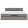 vidaXL Ottoman bed met matras 160x200cm stof taupe