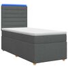 vidaXL Boxspringbed met matras Donkergrijs 90 x 190 cm Stof