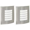 vidaXL Buiten Wandlamp 2 st zilver 23,5 x 9 x 26 cm