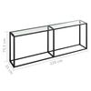 vidaXL Wandtafel 220x35x75,5 cm gehard glas transparant