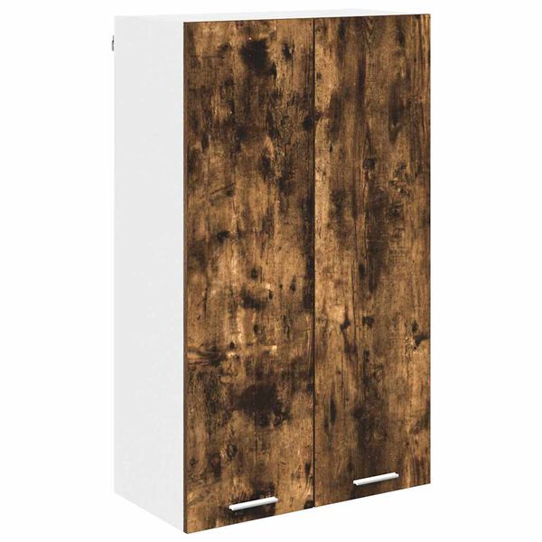 vidaXL Hangkast met opslag Gerookt eiken 60 x 31 x 100 cm Bewerkt hout