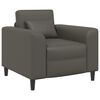 vidaXL Fauteuil Grijs Kunstleer