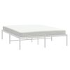vidaXL Bedframe metaal wit 150x200 cm