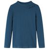 Kindershirt met lange mouwen geribd 104 marineblauw