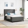 vidaXL Boxspring bed met matras Donkergrijs 140 x 200 cm Stof