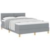 vidaXL Boxspringbed met matras Lichtgrijs 140 x 200 cm Stof