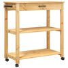 vidaXL Keukentrolley MONZA 84x40x88,5 cm massief grenenhout honingwas
