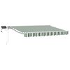 vidaXL Handmatige Luifelhouder met LED's Groen en Wit 3 x 2,5 m