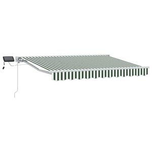 vidaXL Handmatige Luifelhouder met LED's Groen en Wit 3 x 2,5 m