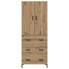 vidaXL Highboard Artisan Eiken 69,5 x 34 x 180 cm Bewerkt hout