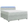 vidaXL Boxspringbed met matras Lichtgrijs 160 x 200 cm Fluweel