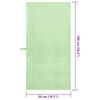 vidaXL Sporthanddoeken 2 pcs Groen 100 x 50 cm Polyester en polyamide