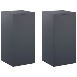 vidaXL Plantenstandaard 2 pcs Antraciet 30 x 30 x 60 cm