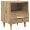 vidaXL Nachtkastje 2 pcs Artisan Eiken 40 x 35 x 47 cm Bewerkt hout