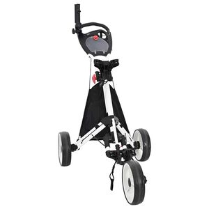 vidaXL Golf trolley Zwart en Wit 100 x 69 x 114 cm Aluminium