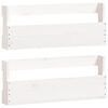 vidaXL Schoenenrekken 2 st 59x9x23 cm massief grenenhout wit