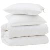 vidaXL Dekbed Set met kussen 3 pcs Wit Microfiber en Dons Feather