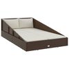 vidaXL Tuinbed 110x200 cm poly rattan bruin