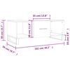 vidaXL Salontafel 102x50x40 cm bewerkt hout hoogglans wit