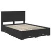 vidaXL Bedframe met hoofdeinde Zwart 160 x 200 cm Bewerkt hout