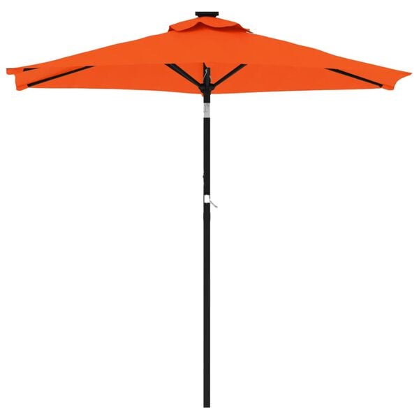 vidaXL Parasol met stalen paal 225x225x212 cm terracottakleurig