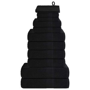 vidaXL 12-delige Handdoekenset FROGN 360 g/m&sup2; zwart