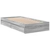 vidaXL Bedframe met lades bewerkt hout grijs sonoma eiken 90x190 cm