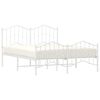 vidaXL Bedframe met hoofd- en voeteneinde&nbsp;metaal wit 140x190 cm