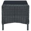 vidaXL 3-delige Loungeset met kussens poly rattan donkergrijs