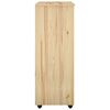 vidaXL Rolling Kast met wiel Bruin 53 x 39 x 103 cm Massief Vurenhout