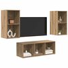 vidaXL Tv-meubelset Wandgemonteerd 3 pcs Artisan Eiken Bewerkt hout