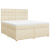 vidaXL Boxspring met matras stof cr&egrave;mekleurig 180x200 cm