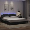 vidaXL Bedframe met LED zonder matras "Zadar" zwart 180x200 cm