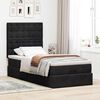 vidaXL Ottoman bed met matrassen en LED's 90x190cm fluweel zwart