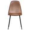 vidaXL Eetkamerstoelen 2 st 45x54,5x83 cm kunstleer glanzend bruin