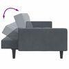 vidaXL Slaapbank 2-zits met voetenbank fluweel donkergrijs