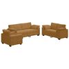 vidaXL 3-delige Loungeset met kussens fluweel bruin